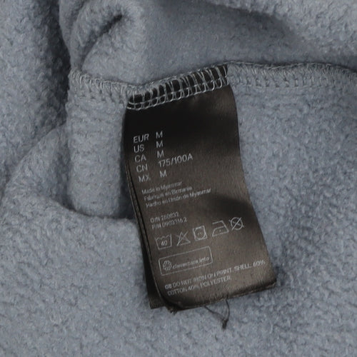 H&M Divided Men’s Grey Pullover Sweatshirt M Crew Neck Fleece Logo