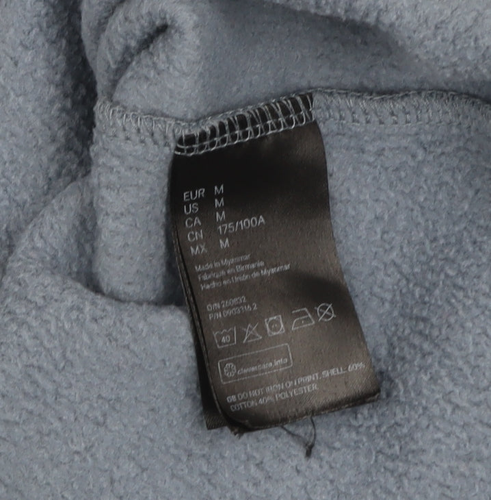 H&M Divided Men’s Grey Pullover Sweatshirt M Crew Neck Fleece Logo