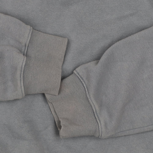 H&M Divided Men’s Grey Pullover Sweatshirt M Crew Neck Fleece Logo