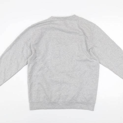 Batch1 Men's Grey Rainbow Graphic Pullover Sweatshirt Medium