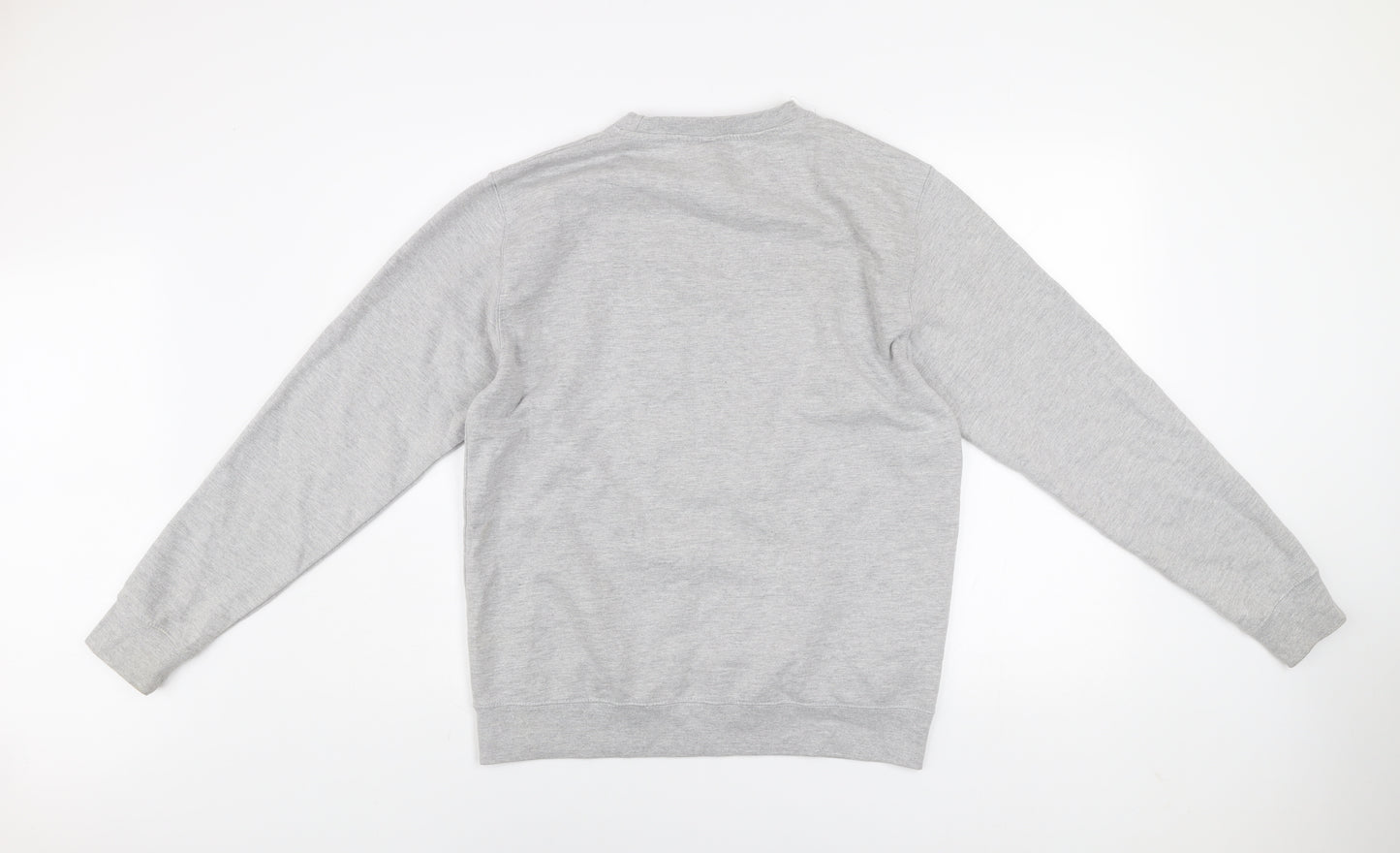 Batch1 Men's Grey Rainbow Graphic Pullover Sweatshirt Medium