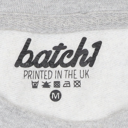 Batch1 Men's Grey Rainbow Graphic Pullover Sweatshirt Medium