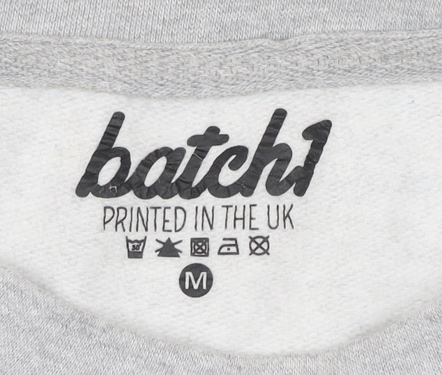 Batch1 Men's Grey Rainbow Graphic Pullover Sweatshirt Medium