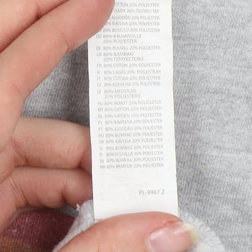 Batch1 Men's Grey Rainbow Graphic Pullover Sweatshirt Medium