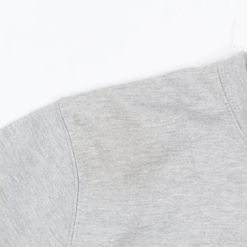 Batch1 Men's Grey Rainbow Graphic Pullover Sweatshirt Medium