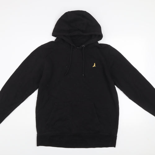 Brave Soul Men's Black XL Pullover Hoodie with Gold Logo