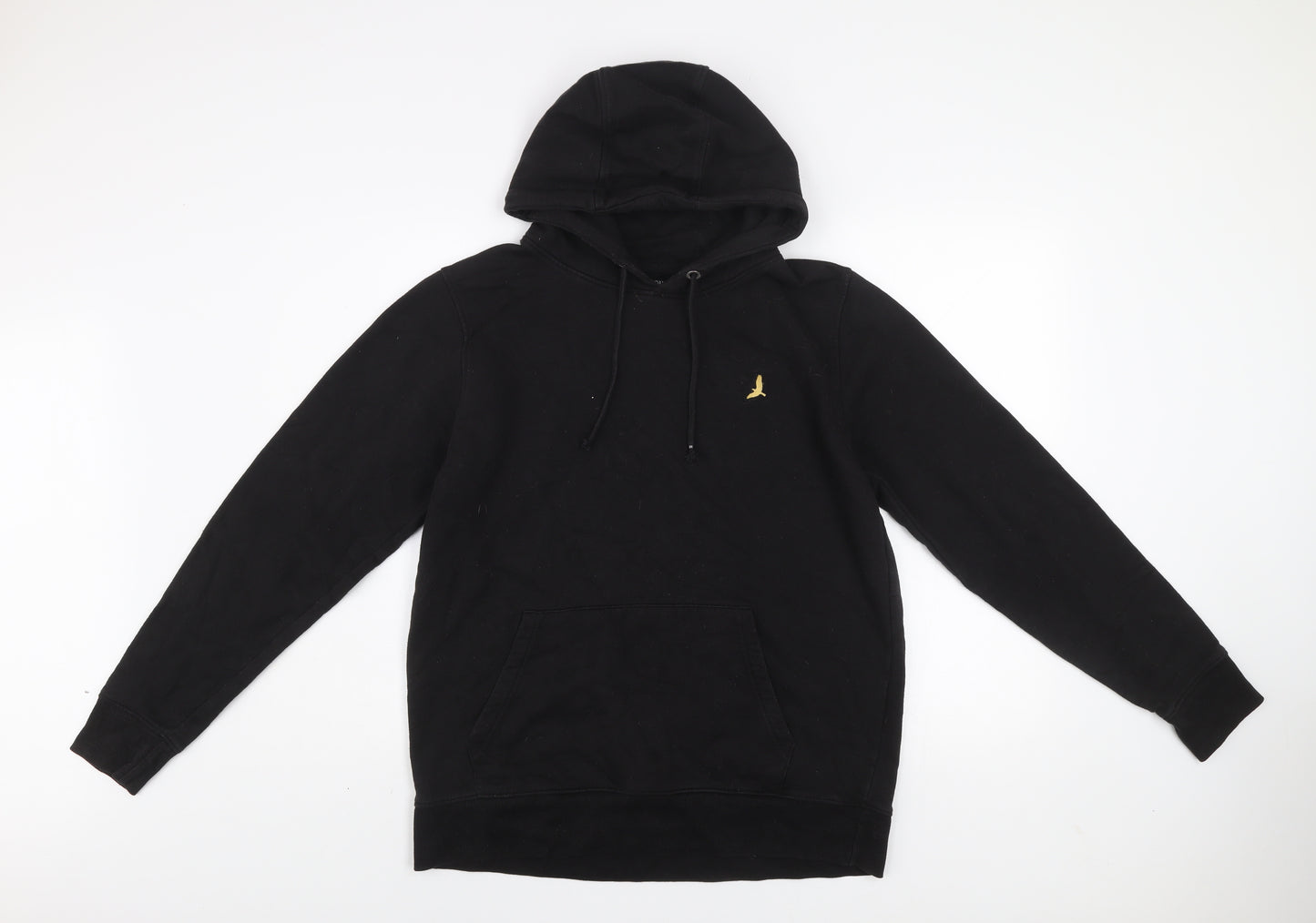 Brave Soul Men's Black XL Pullover Hoodie with Gold Logo
