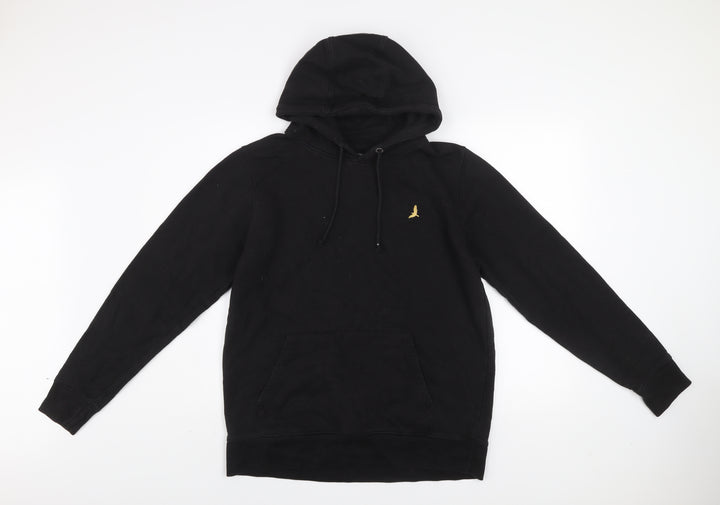Brave Soul Men's Black XL Pullover Hoodie with Gold Logo