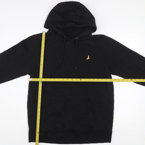 Brave Soul Men's Black XL Pullover Hoodie with Gold Logo