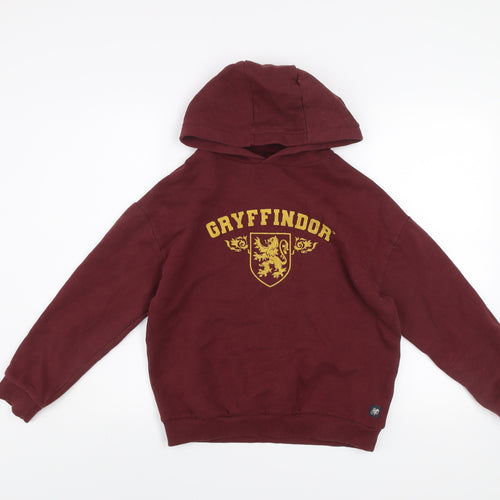 Marks and Spencer Boys Red Gryffindor Hoodie 10-11 Years Pullover Fleece