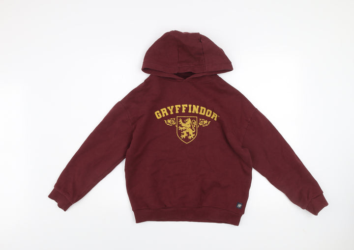 Marks and Spencer Boys Red Gryffindor Hoodie 10-11 Years Pullover Fleece