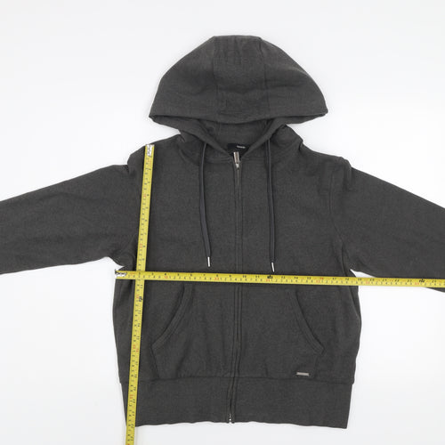 George Women Grey M Full Zip Hooded Activewear Jacket