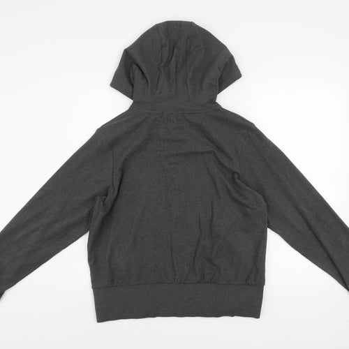 George Women Grey M Full Zip Hooded Activewear Jacket