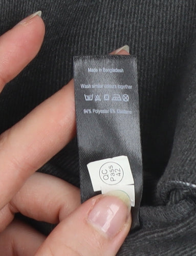 George Women Grey M Full Zip Hooded Activewear Jacket