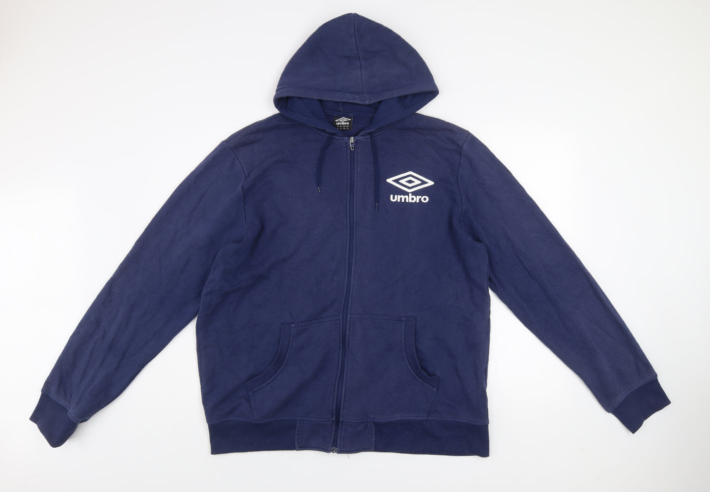 Umbro Men's Navy Blue XL Full Zip Hooded Track Jacket