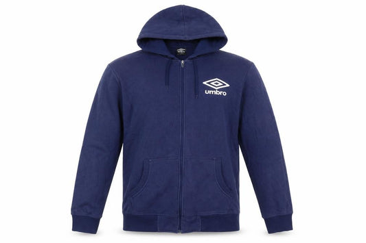 Front view of Umbro Men's Navy Blue XL Full Zip Hooded Track Jacket