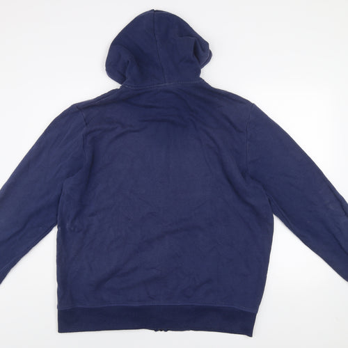 Umbro Men's Navy Blue XL Full Zip Hooded Track Jacket