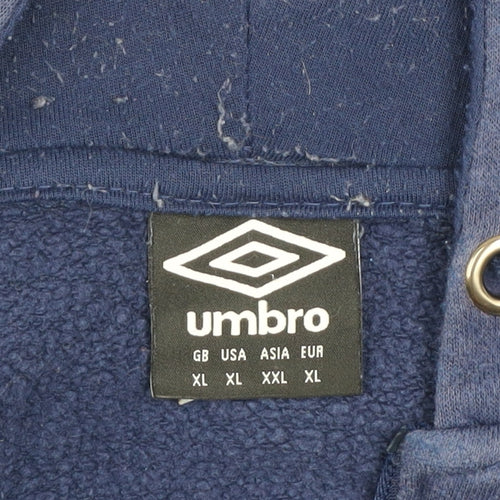 Umbro Men's Navy Blue XL Full Zip Hooded Track Jacket