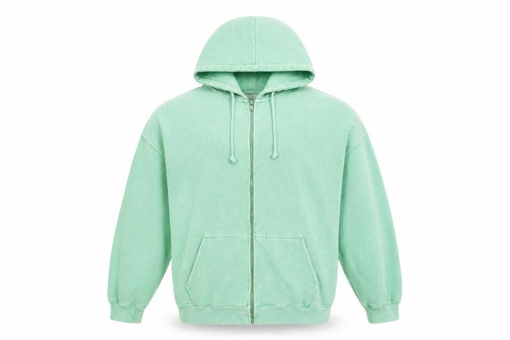 Pull&Bear Teens Green Full Zip Hooded Basic Jacket S