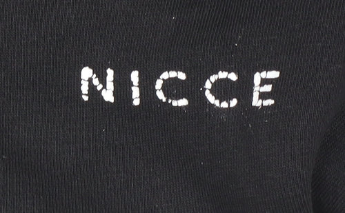 Nicce Men’s Black Pullover Hoodie Medium Logo Print Fleece