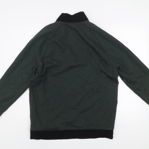 Next Men's Green 1/4 Zip High Neck Sweatshirt Size L
