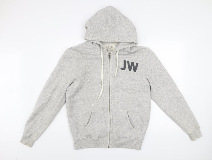 Jack Wills Mens Grey Small Track Jacket Hoodie Full Zip