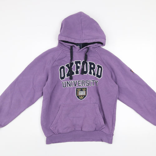 Oxford University Purple Hoodie Women Small Pullover Embroidered Logo