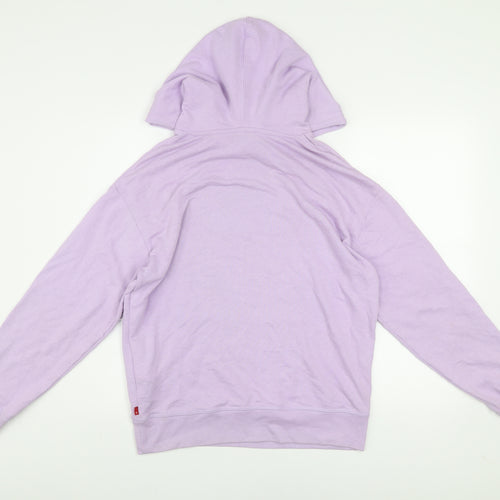 Levi's Men's Purple Pullover Hoodie S Logo Graphic Print Cotton Blend