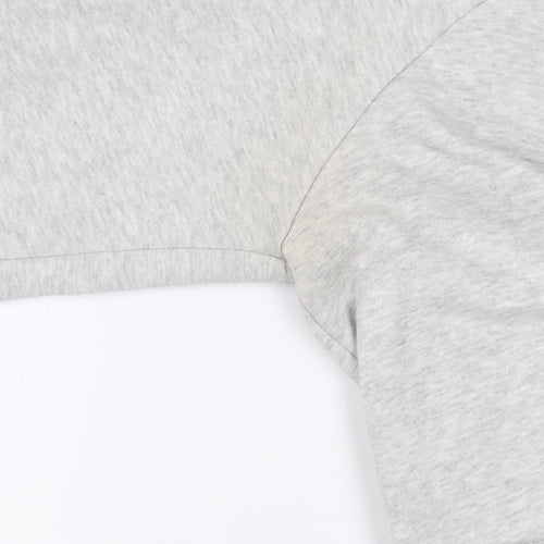 Adidas Women Grey Hoodie UK 8 Hooded Pullover Sweatshirt