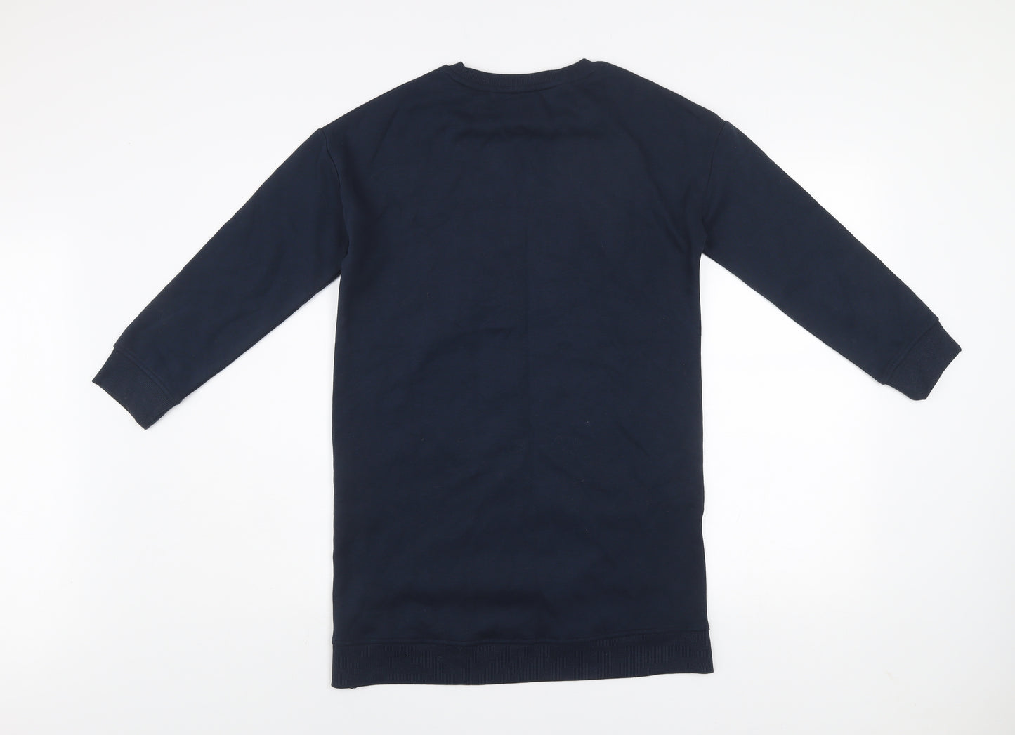 Next Girls Blue Sequin Star Long Sleeve T-Shirt Dress 11 Years