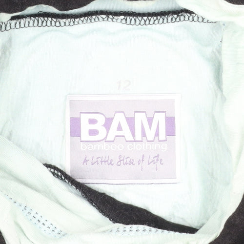 BAM Women Black Size 12 Pullover Sweatshirt with Drawstring Collar