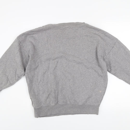 Adidas Men's Grey Pullover Sweatshirt M Vintage Sports Fleece Crew Neck