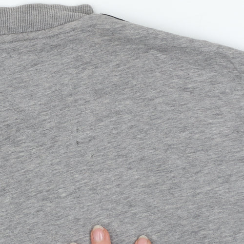 Adidas Men's Grey Pullover Sweatshirt M Vintage Sports Fleece Crew Neck