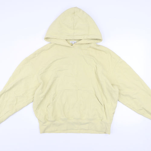 WEWOREWHAT Men's Beige Cotton Pullover Hoodie Size M