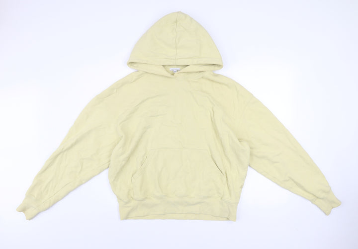 WEWOREWHAT Men's Beige Cotton Pullover Hoodie Size M