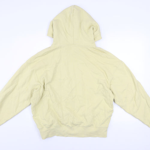 WEWOREWHAT Men's Beige Cotton Pullover Hoodie Size M