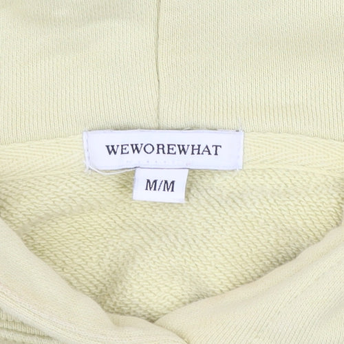 WEWOREWHAT Men's Beige Cotton Pullover Hoodie Size M