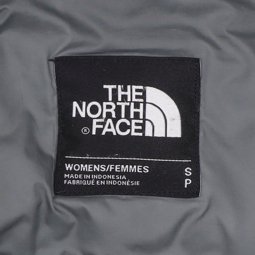 The North Face Women's Grey Parka Coat S Faux Fur Hood Waterproof