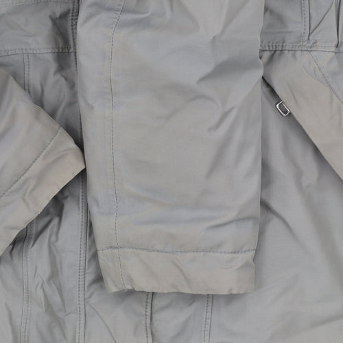 The North Face Women's Grey Parka Coat S Faux Fur Hood Waterproof