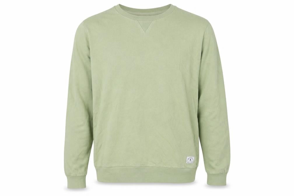 Front view of Jack Wills Men's Green Crew Neck Cotton Sweatshirt, size M