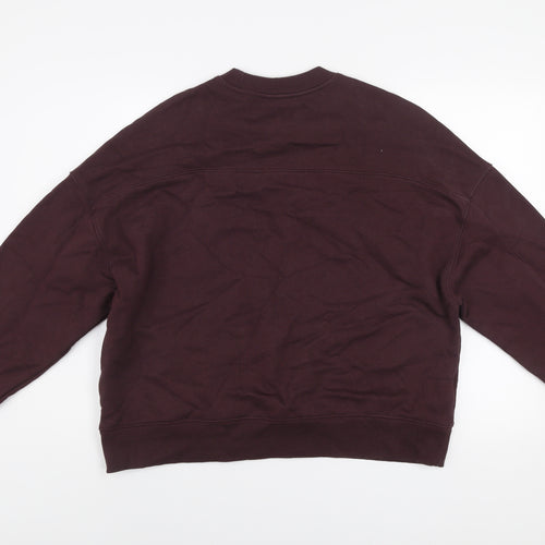 Zara Men Brown Cotton Crew Neck Pullover Sweatshirt Size S