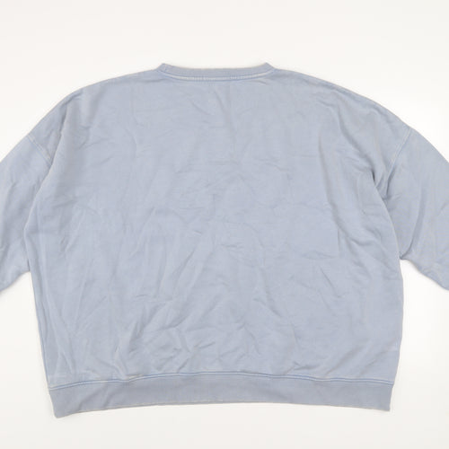 George Women Blue Cotton Blend Pullover Sweatshirt Size 18 Seattle Design
