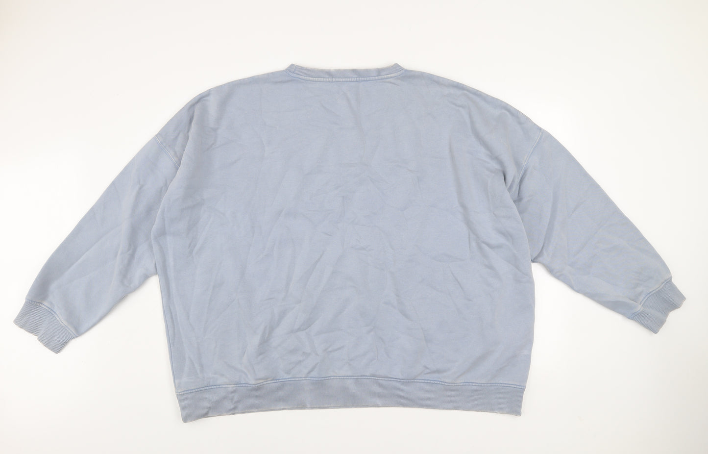 George Women Blue Cotton Blend Pullover Sweatshirt Size 18 Seattle Design