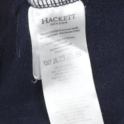 Hackett Boys Blue 15-16 Years Cotton Zip Track Jacket with Logo