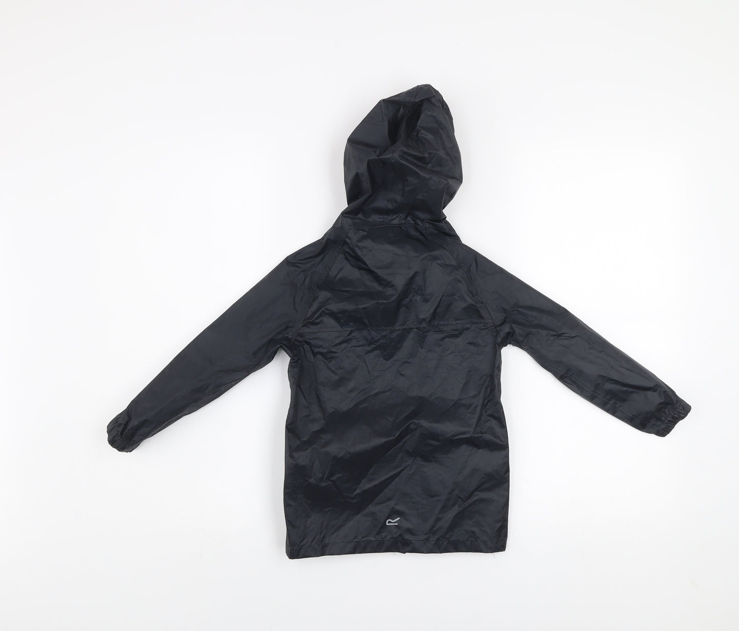 Regatta Boys Black Waterproof Hooded Rain Coat Jacket 2 Years