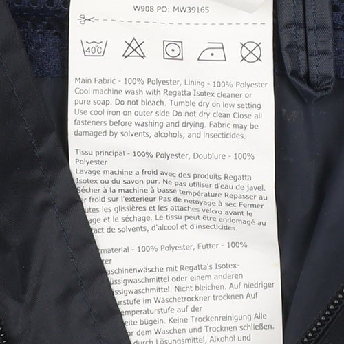 Regatta Boys Black Waterproof Hooded Rain Coat Jacket 2 Years
