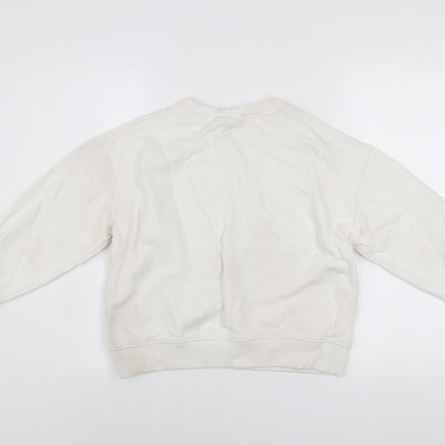 Zara Girls Ivory Wednesday Addams Graphic Pullover Sweatshirt 11-12 Years