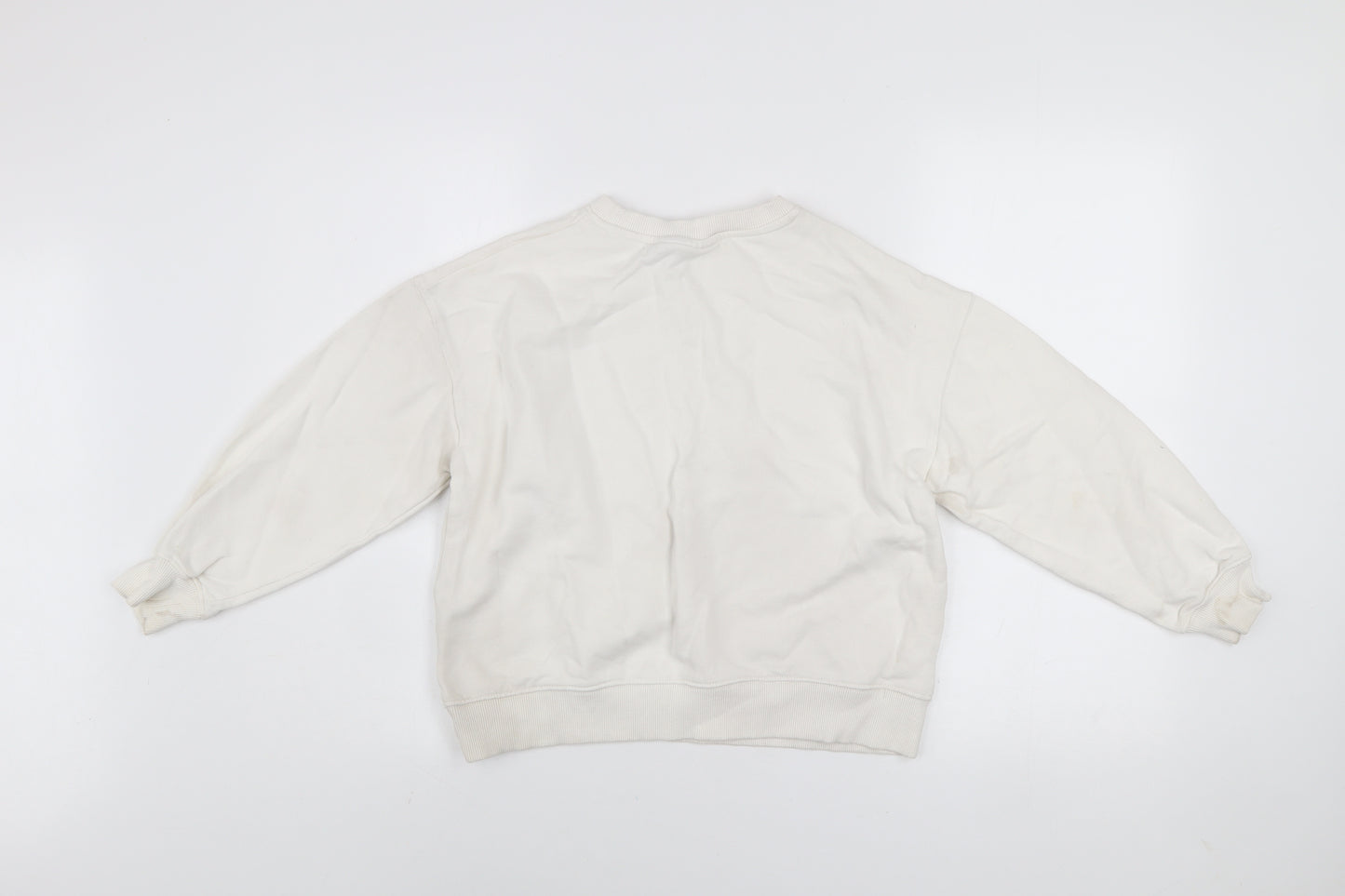 Zara Girls Ivory Wednesday Addams Graphic Pullover Sweatshirt 11-12 Years