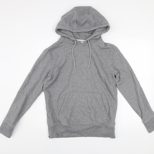 Decathlon Men's Grey Pullover Hoodie M Regular Fit Cotton Blend