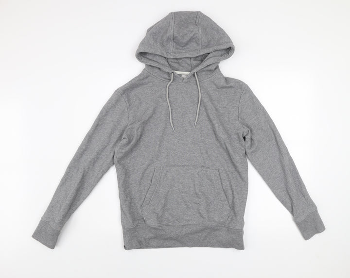 Decathlon Men's Grey Pullover Hoodie M Regular Fit Cotton Blend